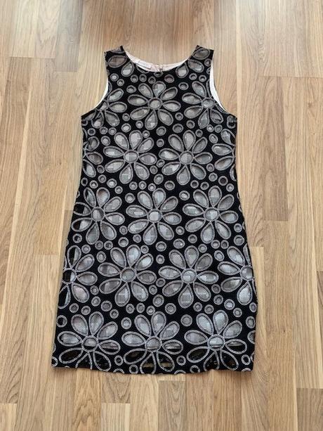 Čierne šaty s kvetmi, promod,xs
