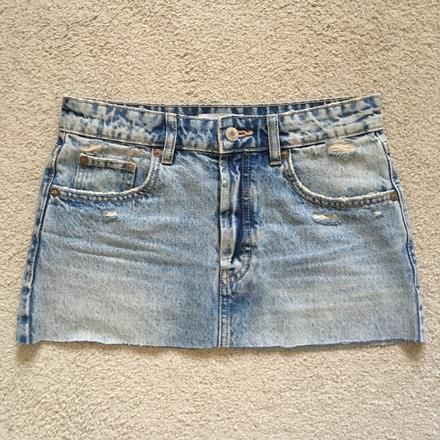 Zara mini denimová sukňa, zara,xs