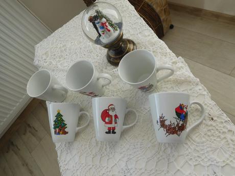 Vianočné šálky porcelánové čajové nové, 