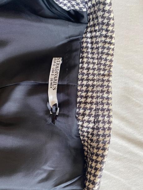 Stradivarius bielo-čierne kockované sako veľkosť s, stradivarius,s