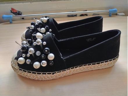 Čierne espadrilky, 40