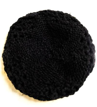 Teplá pletená bareta, l