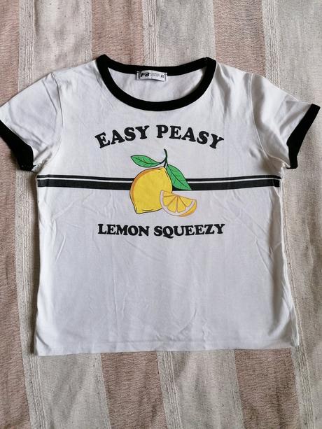 Lemon crop top, fishbone,xs