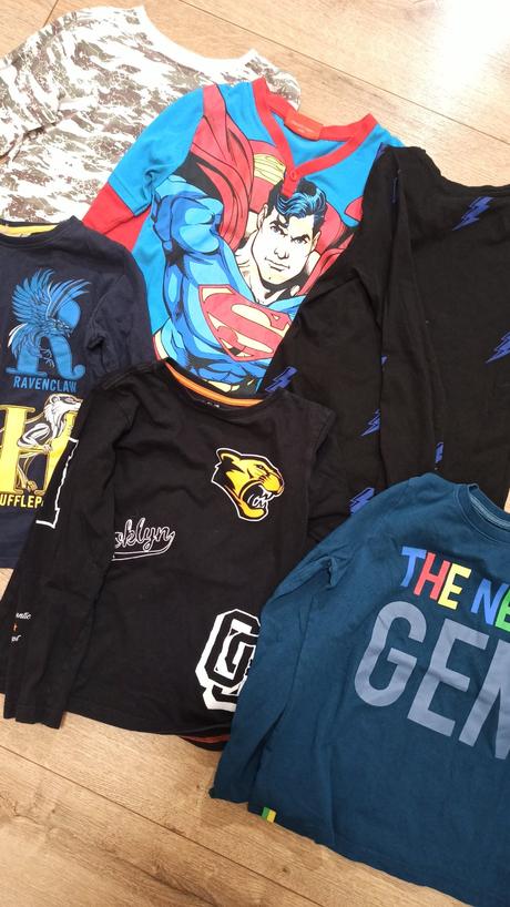 Tričká s dlhým rukávom 6 ks, primark,134