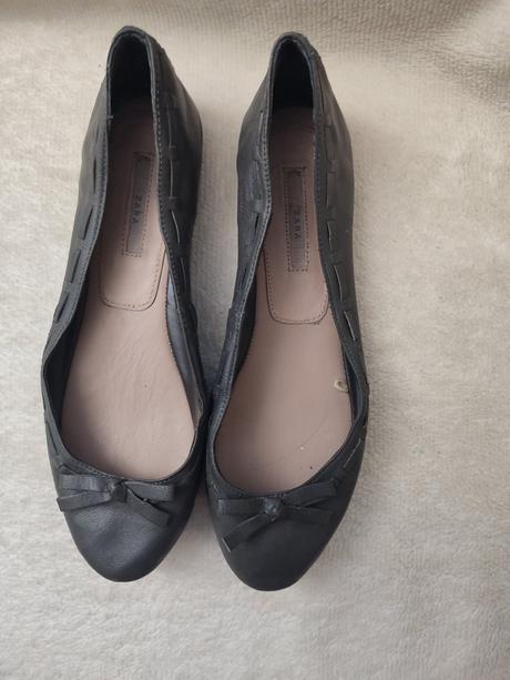Kožené balerínky, zara,39