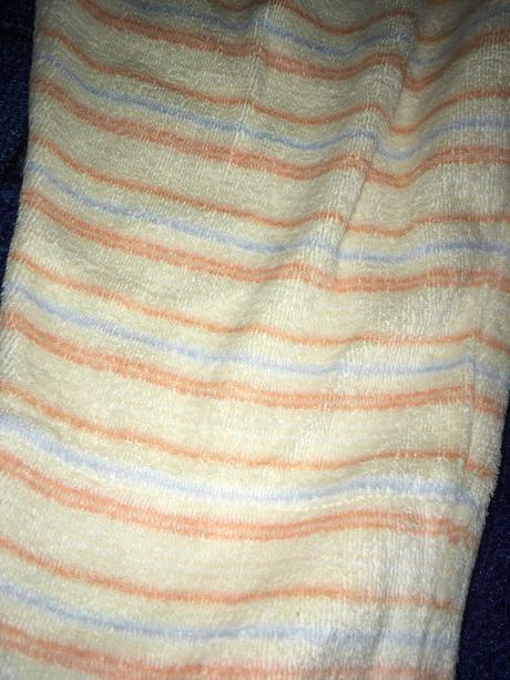 Pásikavé velúrové tepláčiky 80/86 a rifle, 86