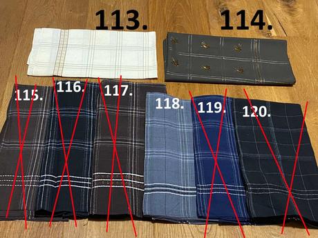 Šatky rôznych farieb a vzorov,