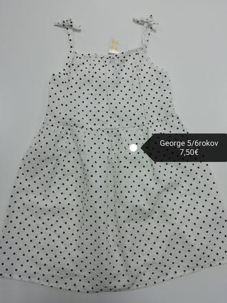 Bodkované letné šaty s mašličkami, george,116