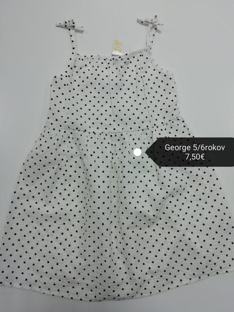 Bodkované letné šaty s mašličkami, george,116