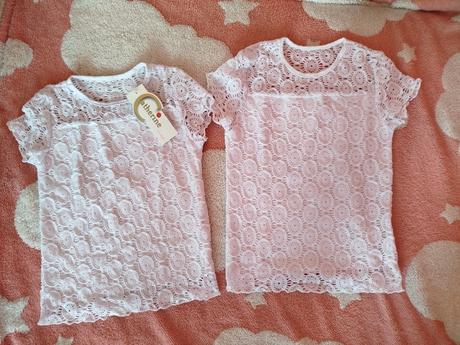 Predám biele tričká na dievčatka č. 110/116, 110 / 116