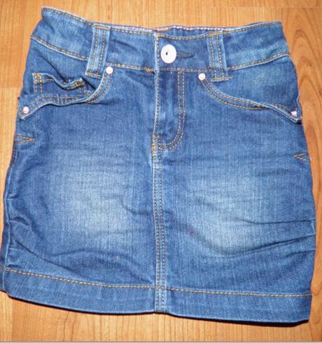 1x oblečená riflová minisukňa, dopodopo,104