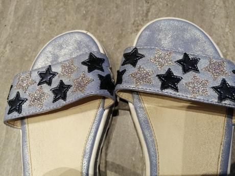 Krasne sandálky bata mini v34 fialkové s hviezdami, baťa,34