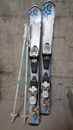 Predám detské lyže cinnamon girl 90cm. zn. nordica, 80-89 cm