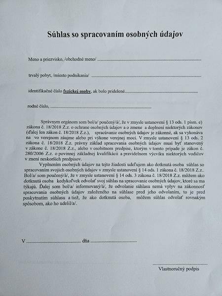 Má byť tlačený súhlas so spracovaním údajov dvakrát?