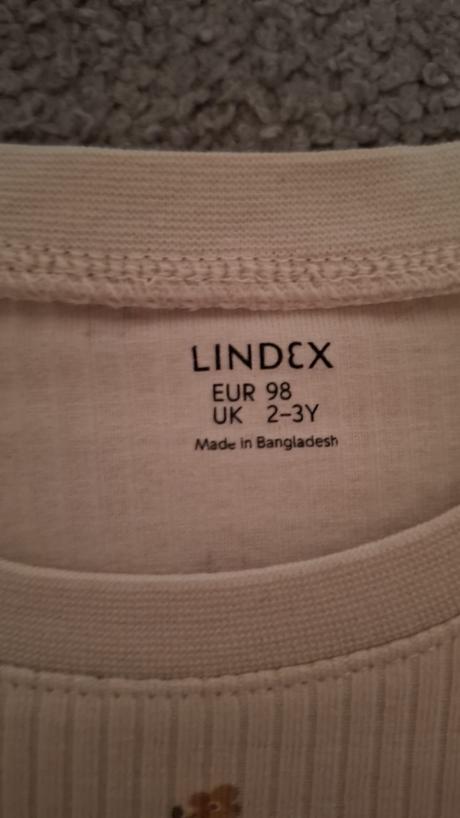 Vrúbkované tričko s kvietkami, lindex,98