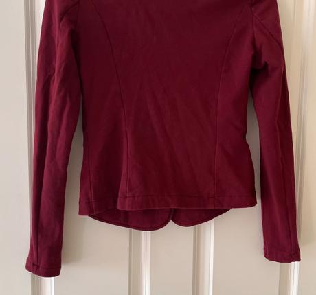 Bordové bavlnené talianske sako, s/36, s