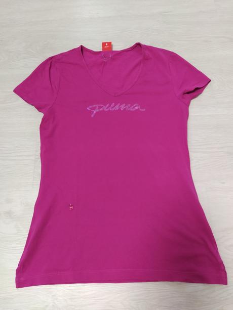 Cyklámenove tričko., puma,s