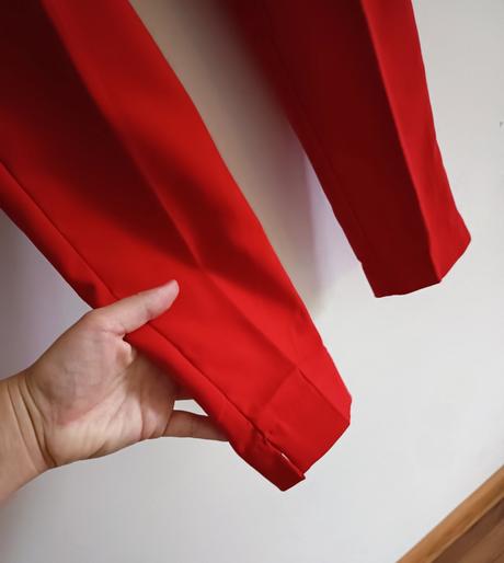 Červené elegantné nohavice c&a, c&a,s