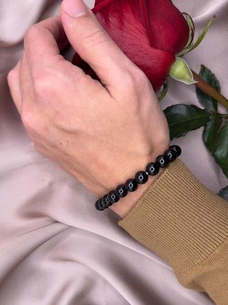 Unisex náramok čierny onyx,