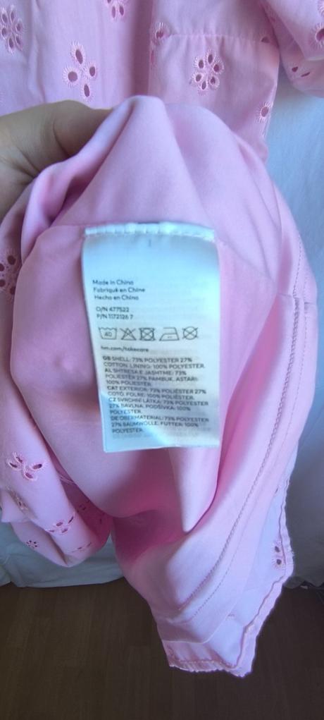 Ružové madeirové šaty, h&m,m