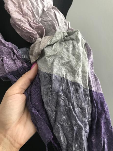 Fialovo- ružový šal, m