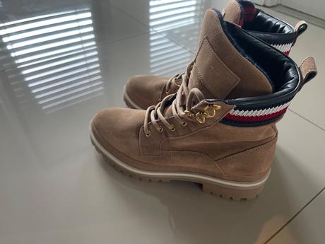 Kozene cizmy tommy hilfiger, tommy hilfiger,39