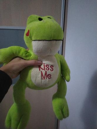 Plysak zaba  velka 41 cm kiss me, 