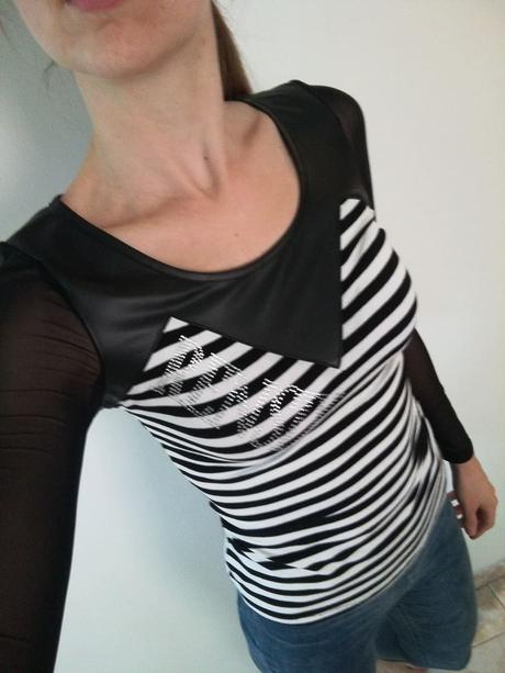 Elegantné sieťované tričko, m / s