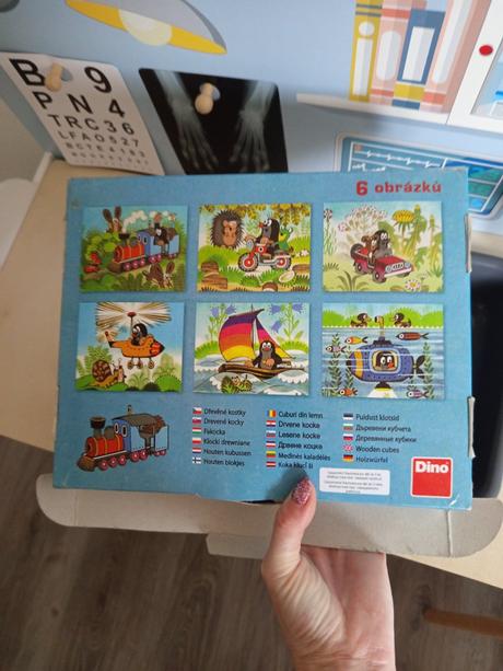 Drevené kocky krtko dopravné prostriedky, 