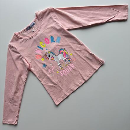 Dievčenské tričko unicorn bledoružová, 116 / 122