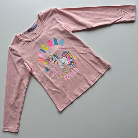 Dievčenské tričko unicorn bledoružová, 116 / 122