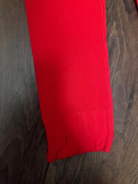 Červené rebrované legíny zara, zara,m