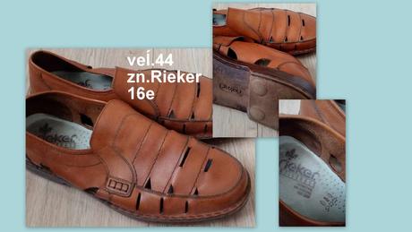 Predám pánske poltopánky kožené veĺ.44, rieker,44