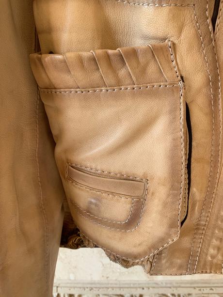 Damska koženná bunda ručná práca., m