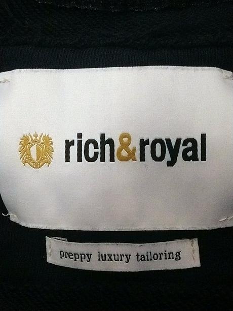 Dámska tmavo modrá mikina, motív, rich&royal, s, s