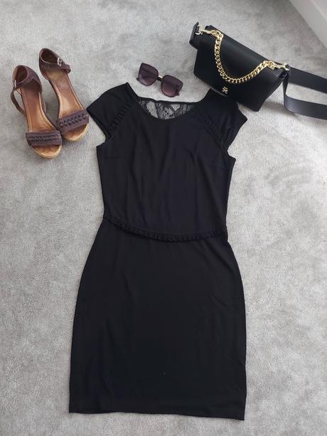 Čierne minišaty, bonprix,s