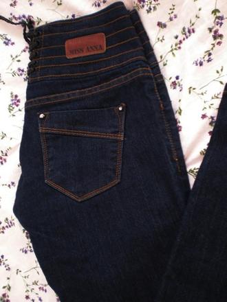 Skinny džínsy miss anna - tmavomodré, 36