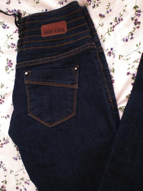 Skinny džínsy miss anna - tmavomodré, 36