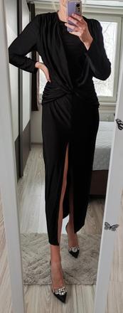 Čierne elegantné šaty, xxl