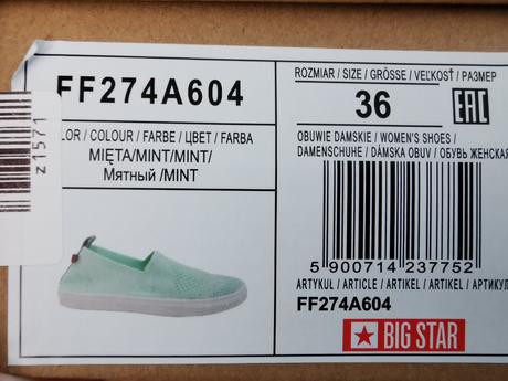 Slip-on tenisky big star, 35