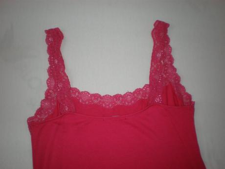 Ružové tielko s čipkou, tezenis,xs