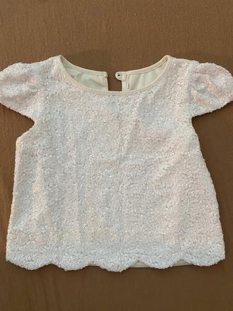 Letný flitrovaný dievčenský top, 128