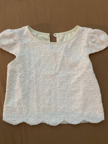 Letný flitrovaný dievčenský top, 128