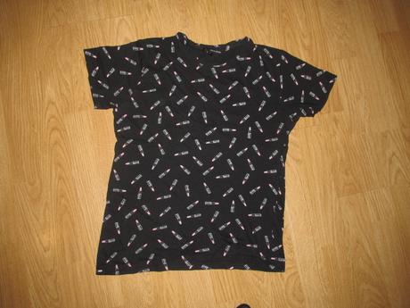 Čierne tričko s rúžmi v. s, tally weijl,s