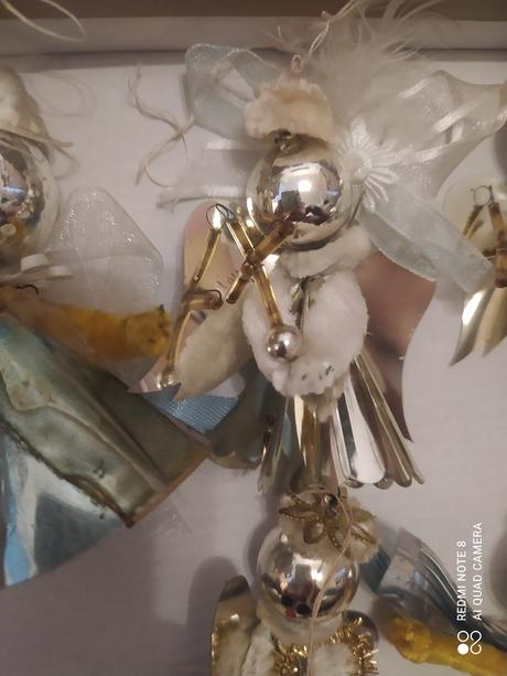 Retro ozdoby na stromcek anjelik,