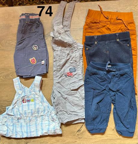 Taška s detským oblečením vel.74, 68–80