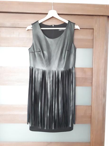 Strapcové kožené šaty, m