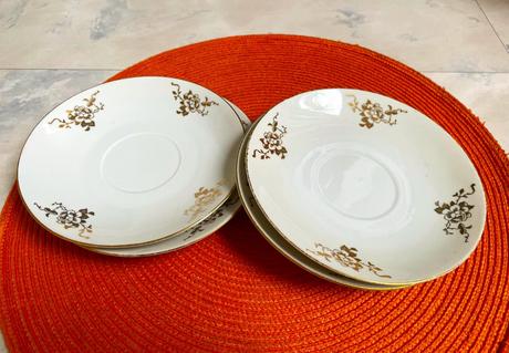 Starožitné dezertné tanieriky - 4 ks, 