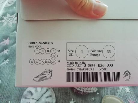 Kožené sandálky, vertbaudet,33