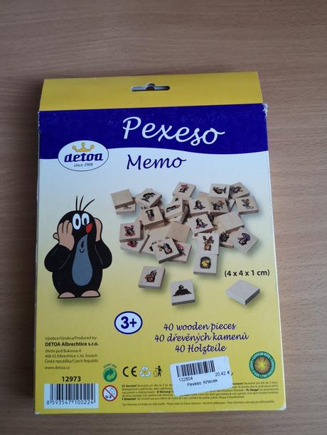 Drevené pexeso s krtkom,